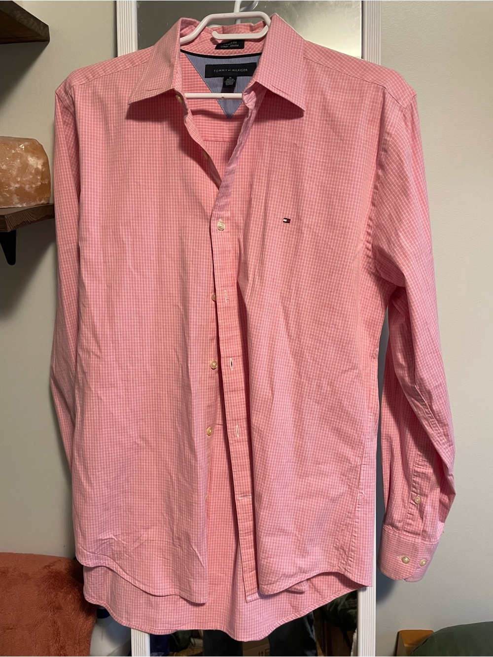 Tommy Hilfiger Pink Micro-Check Dress Shirt